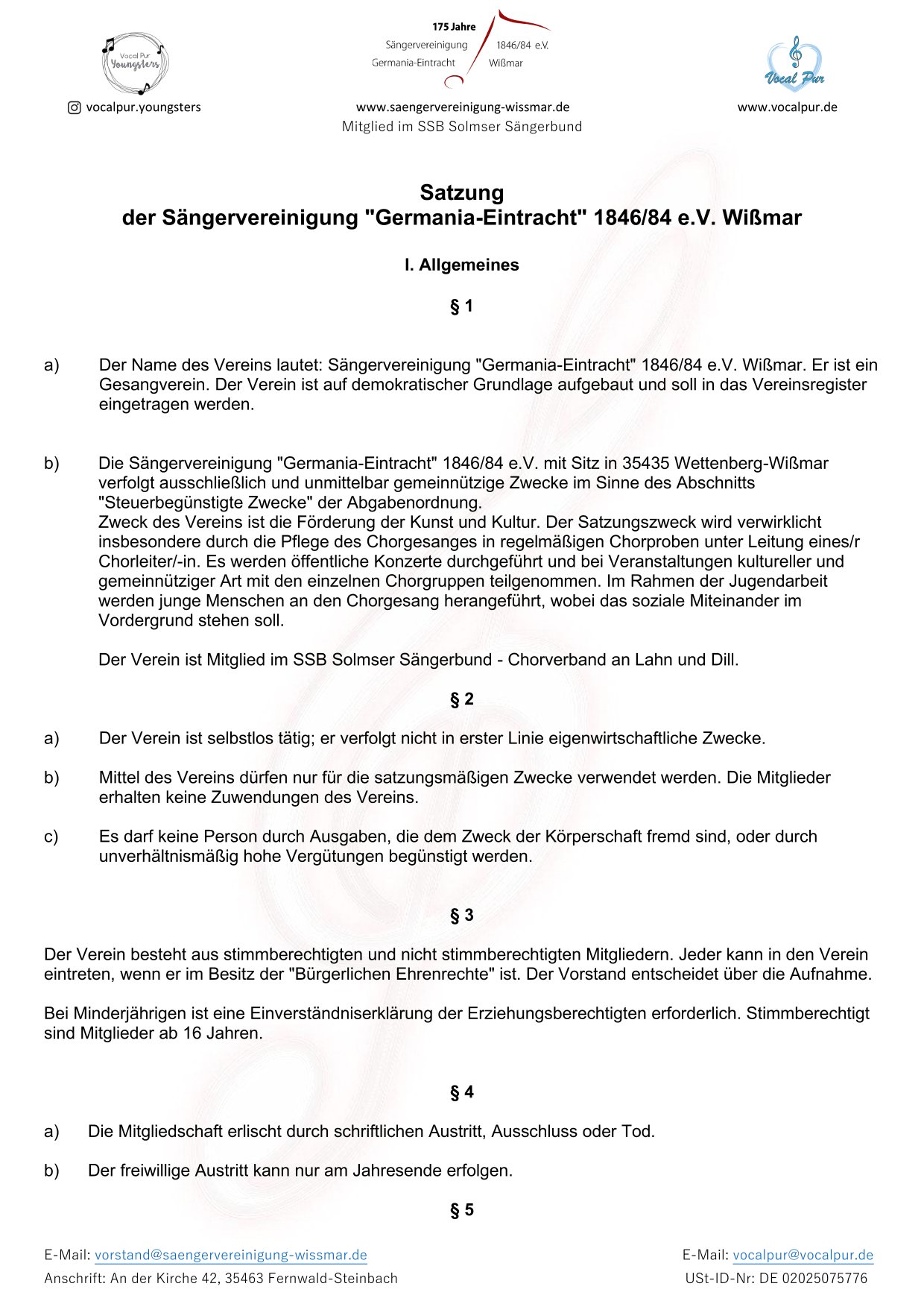 Satzung der Sängervereinigung-1